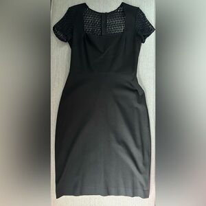 Roland Mouret for Banana Republic midi dress with mesh panel size 8